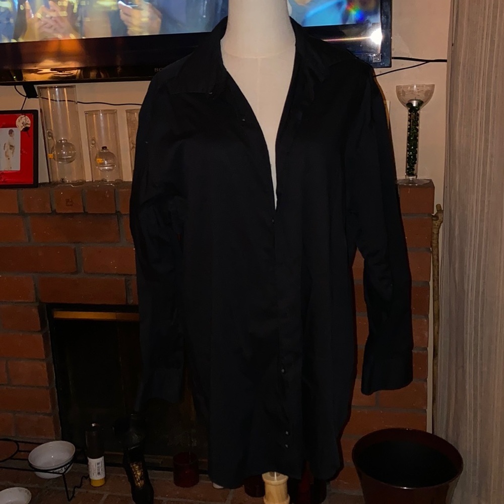 BX43 Alfani long sleeve black shirt